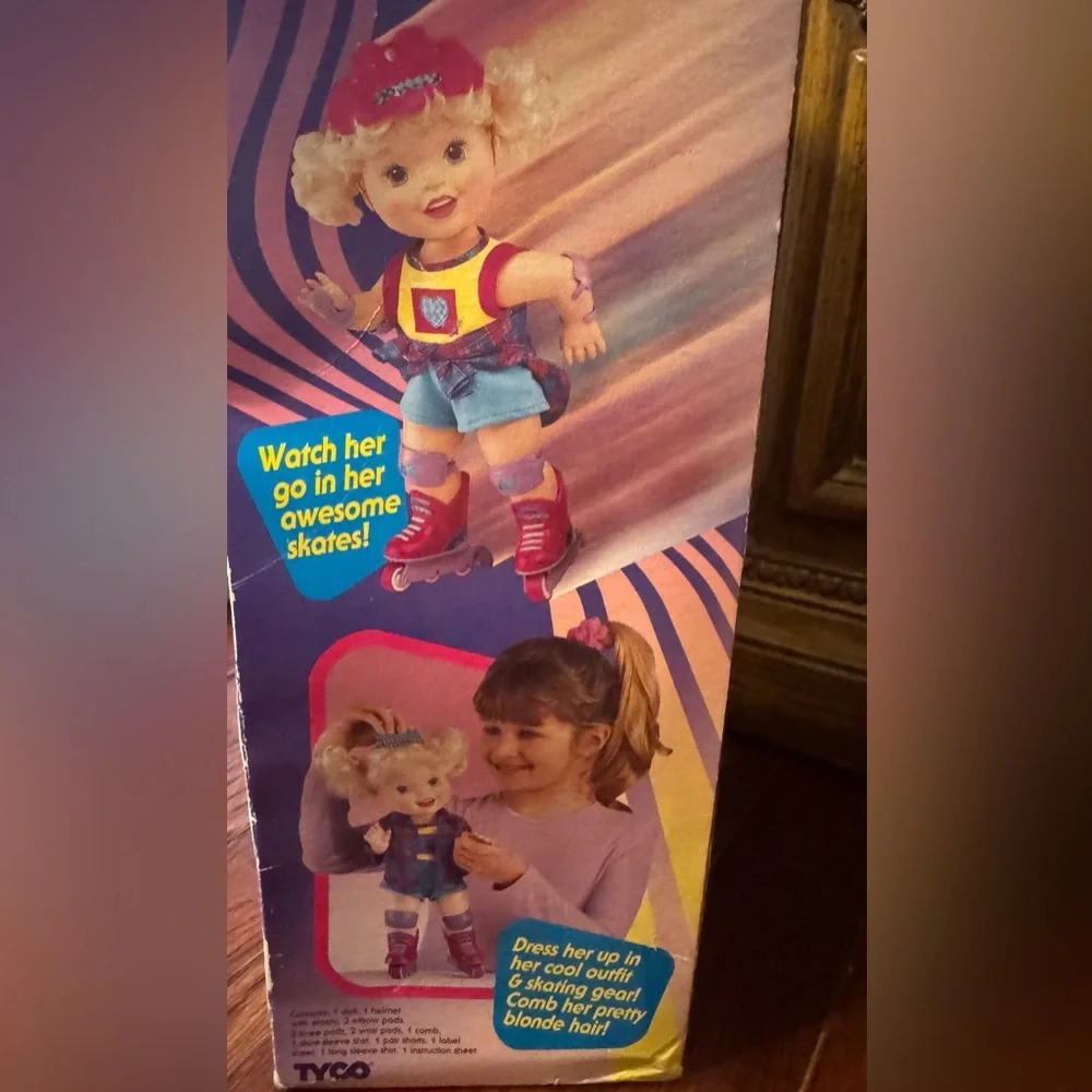 Vintage California Roller Blade Girl Blonde Doll in Box 90s Y2K Skate by Herself